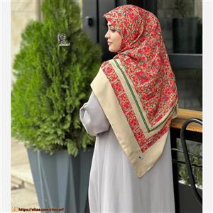 روسری نخ کاستوم طرح گلی سایز 140