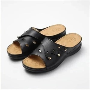دمپایی طبی زنانه مدل نیلوفر چرم کد 0031
