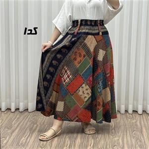 دامن وارداتی اندونزی طرح چهل تیکه فری سایز مناسب تا سایز 48 قد 95 سوپر نخ چهارفصل بدن نما نیست