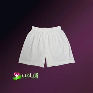 شورت پادار مردانه ژانیاطب صد در صد نخی ضد بو و قارچ سایز M کرم روشن