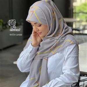 روسری مجلسی طرح افرا نخ کاستوم سیتو قواره بزرگ 140x140 لیز نیست