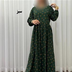 پیراهن ساحلی زنانه گلریز نخی فری سایز تا 48 آیدایی کمربند دار شیک و راحت چهارفصل