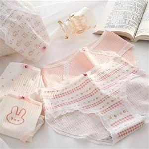 شورت زنانه عروسکی کبریتی نخی صورتی طرح خرگوشی فانتزی سایز لارج