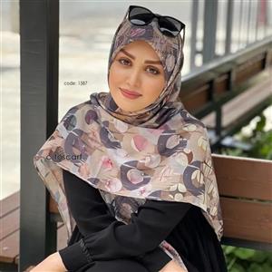 روسری نخ کاستوم سیتو طرح رِسپینا قواره بزرگ 140 سانتیمتر دور دست دوز