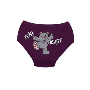 شورت زنانه اسلیپ نخی کش پهن طرح Bear Heart سایز XL بانوسا