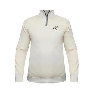 هودی نیم زیپ مردانه طرح CK مدل T965R کرم سایز L XL 2XL
