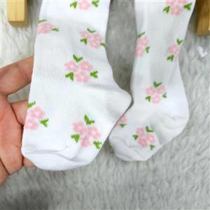 جوراب شلواری گلدار نوزادی طرحدار دخترانه پنبهای سایز 0 تا 12 ماه