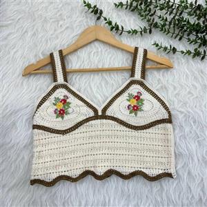 تاپ قلاب بافی فری سایز زنانه کد 1079 مناسب تا سایز 42 شیک چهارفصل