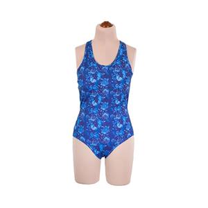 مایو یک تکه کاپدار اسلیپ زنانه شهره SHOHRE آبی استرچ ضد کلر بند ضربدری سایز L XL
