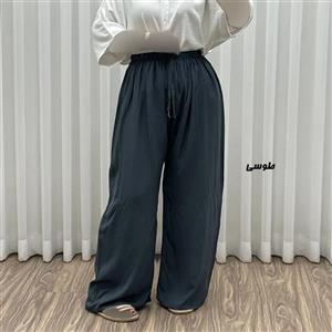شلوار نخی زنانه راحتی فری سایز مناسب تا سایز 50 قد 107