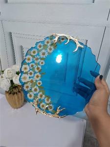 سینی پذیرایی رزینی بابونه دریایی