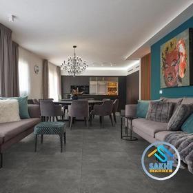 نیمه پرسلان سایمون طوسی روشن و طوسی تیره مات 80×80 | کاشی صبا