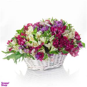 سبد گل آلسترومریا رنگارنگ (بزرگ)