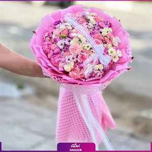 دسته گل لاکچری صورتی