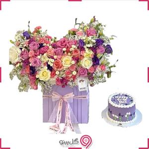 باکس گل و کیک بنته