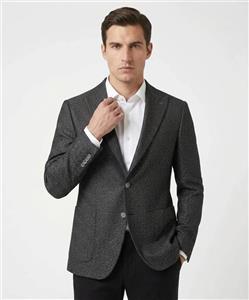 کت تک مردانه یقه بلیزر Slim Fit پارچه جودون برفکی