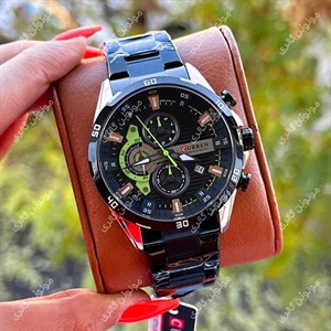 ساعت مچی مردانه کارن 8402 مشکی-رزگلد (کورن CURREN) سه موتور فعال