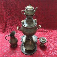 سرویس سماور برنجی قدیمی
