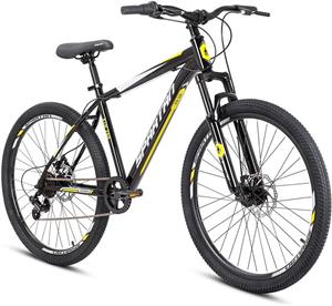 دوچرخه کوهستان Spartan XTR | فریم فولادی بادوام، دنده های Shimano 1x7، ترمزهای دیسکی آلیاژی، فرمان Swallow، میله زین با رهاسازی سریع، لاستیک های MTB 26x1.95 اینچی | MTB قابل اعتماد برای استفاده روزمره