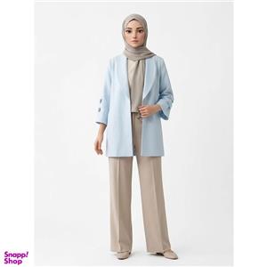 مانتو زنانه السانا مدل اسماء کد 222022 رنگ آبی کمرنگ