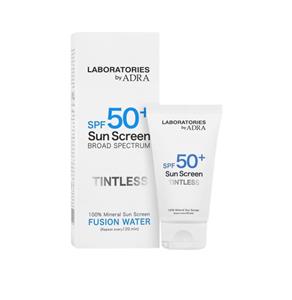 کرم ضد آفتاب فیوژن واتر بدون رنگ و آبرسان SPF 50 لابراتوریز آدرا حجم 50 میل