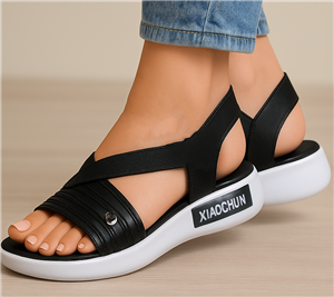 صندل اسپرت رکابدار زنانه طبی تابستانی مدل فشیون (fashion)| 37-40 |طبی| کشی |مشکی