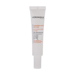 کرم ضد آفتاب بدون رنگ ورونیک SPF50 مدل Anti Age محافظ UVA وUVBو مناسب پوست چرب حجم 40 میلی لیتر