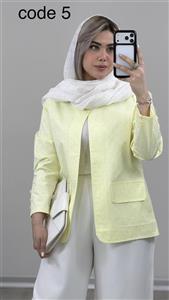 کت کتان نگین دار لیلا علیدسا