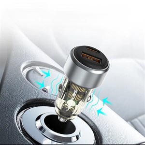 شارژر فندکی 65 وات 2 پورت یس پلاس مدل YS-1221