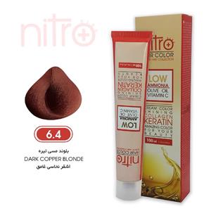 رنگ مو بلوند مسی تیره نیترو حاوی کراتین Nitro Color 6.4