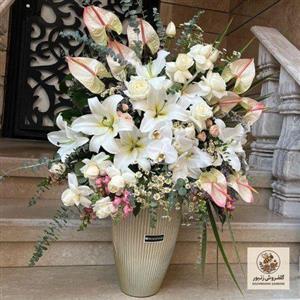 دسته گل زرد و قرمز یکطرفه طرح ثنا