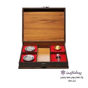 پک زعفران چوبی جعبه پذیرایی مدل ساغر