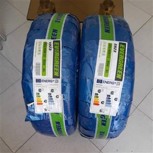 لاستیک خودرو اورگرین مدل EH23 سایز 15 / 60 / 205 میلی‌متر تولید سال 2025 - 2 حلقه
