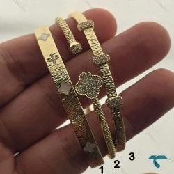 بنگل ونکلیف نگین دار طلایی VanCleef-8523-L