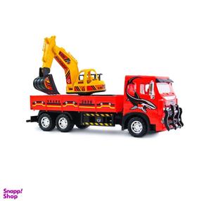 اسباب بازی کامیون حمل بیل مکانیکی درج