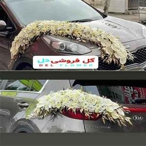 ماشین عروس با گل سفید 671
