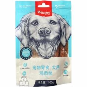 تشویقی سگ ونپی مدل چینی نویس طعم استیک مرغ وزن 100گرم Wanpy For Dog With Chicken Steak