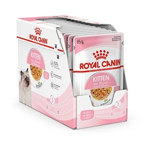 غذای پوچ بچه گربه مدل کیتن ژلی رویال کنین  ROYAL CANIN KITTEN JELLY 85 * 12 G