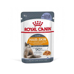 غذای پوچ گربه رویال کنین مدل هیر اند اسکین ژلی ROYAL CANIN HAIR AND SKIN JELLY 85 G