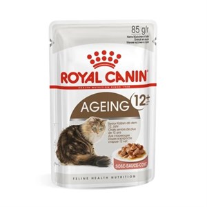 غذای پوچ گربه مسن رویال کنین مدل ایجینگ 12 گروی ROYAL CANIN AGEING12 GARVY 12*85 G