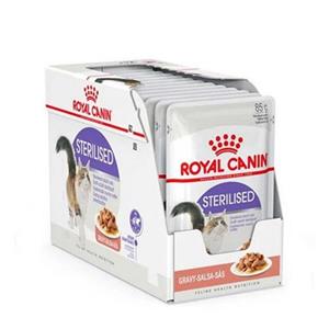 غذای پوچ گربه مدل استرلایزد گروی  ROYAL CANIN STERILISED GARVY 85 * 12 G