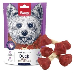 تشویقی سگ ونپی مدل Duck Jerky Dumbbells با طعم اردک وزن 100 گرم