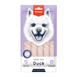 بستنی سگ ونپی با طعم اردک Wanpy Dog Creamy Treat With DUCK بسته 5 عددی