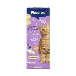 تشویقی گربه وینستون مدل بستنی طعم وانیل و مالت 120 گرم Winston Pudding Schleckerli Vanille & Malz