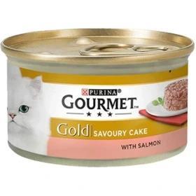 کنسرو گورمت گلد پورینا گربه پته ای طعم ماهی سالمون  85 گرم Gourmet Gold Salmon