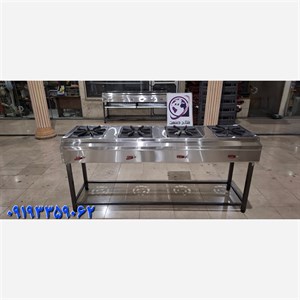 دستگاه اجاق گاز خورشت پز صنعتی خورشت پز چهار شعله خطی