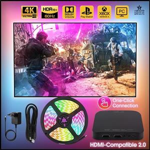 کیت نورپردازی تلویزیون - سینک باکس فوتونیکس مدل PX-Hsync-01 برای سایز 40 تا 85 اینچ با قابلیت اتصال HDMI و سینک با تصویر تلویزیون