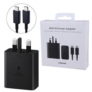شارژر دیواری 45 وات سامسونگ EP-T4510 PD 3Aکابل تبدیل تایپ سی (اورجینال)