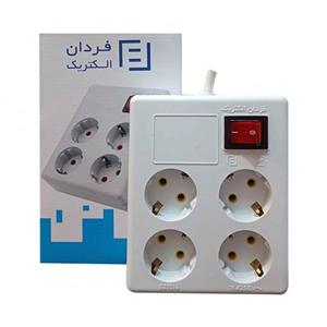 پریز 4 خانه 1.8 متری ارت داردار مربع -شهاب فردان