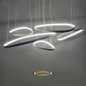 لوستر مدرن بیضی و مثلث LED با ریموت کنترل کد CM415